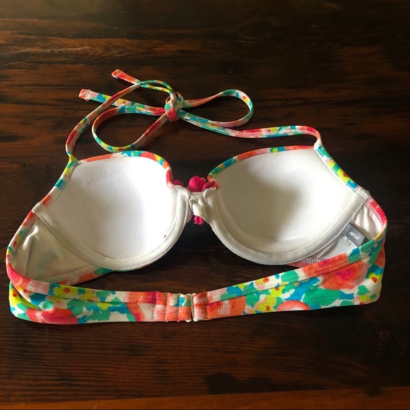 Aerie Blakely Floral Bikini Top 32B - Picture 6 of 8